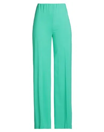 JUCCA JUCCA WOMAN PANTS EMERALD GREEN SIZE 8 VISCOSE, ELASTANE