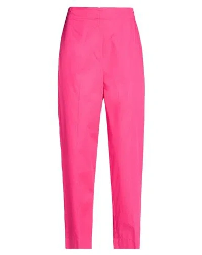 Jucca Woman Pants Fuchsia Size 2 Cotton In Pink