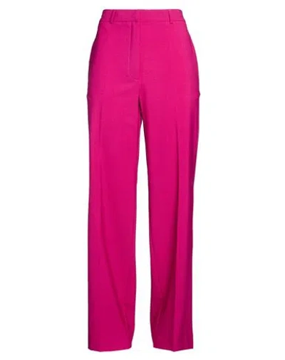 Jucca Woman Pants Fuchsia Size 4 Polyester, Virgin Wool, Elastane In Pink
