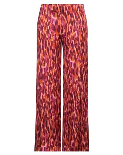 Jucca Woman Pants Fuchsia Size 8 Viscose In Pink