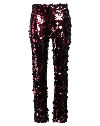 Jucca Woman Pants Garnet Size 6 Polyester, Elastane In Multi
