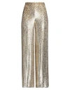 Jucca Woman Pants Gold Size 6 Polyester, Silk In Gold