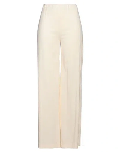 Jucca Woman Pants Ivory Size 6 Viscose, Elastane In Neutral