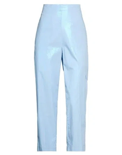 Jucca Woman Pants Light Blue Size 2 Cotton