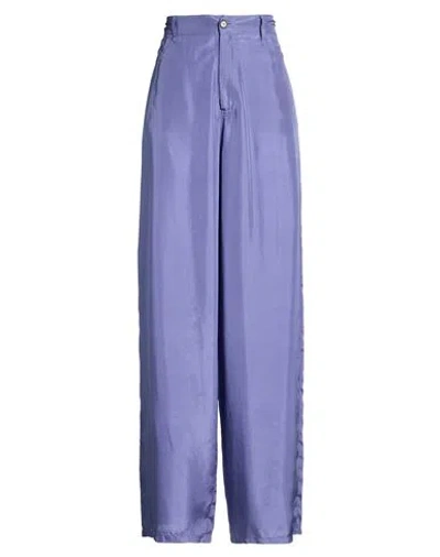 Jucca Woman Pants Lilac Size 10 Silk In Purple