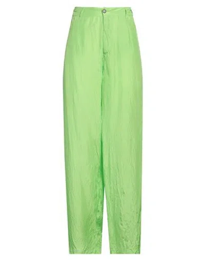 Jucca Woman Pants Lime Green Size 8 Silk