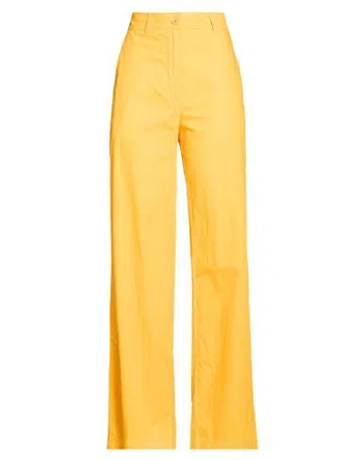 Jucca Woman Pants Mandarin Size 2 Cotton In Yellow