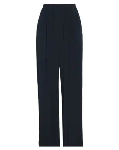 Jucca Woman Pants Navy Size 10 Acetate, Silk In Navy Blue