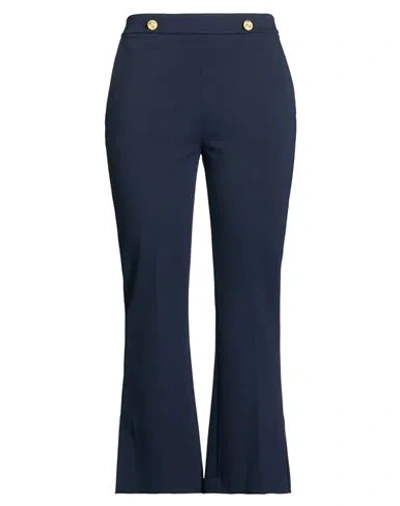 Jucca Woman Pants Navy Size 4 Viscose, Polyamide, Elastane In Blue