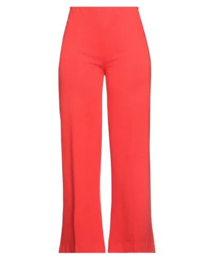 Jucca Woman Pants Red Size 12 Viscose, Polyamide, Elastane