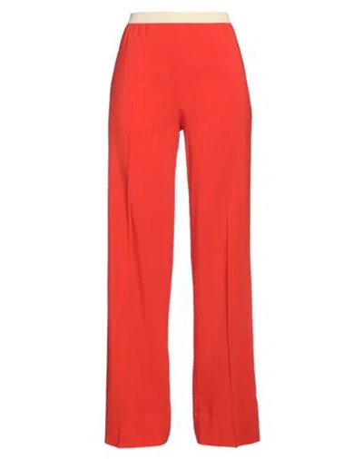 JUCCA JUCCA WOMAN PANTS RED SIZE 4 VISCOSE, ELASTANE