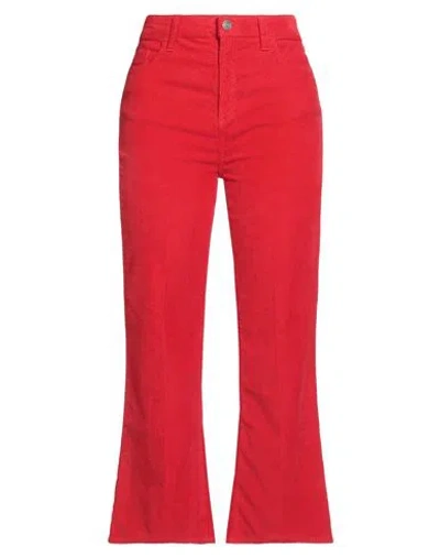 Jucca Woman Pants Red Size 8 Cotton, Elastane