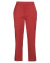 Jucca Woman Pants Rust Size 10 Polyester, Virgin Wool, Elastane In Red