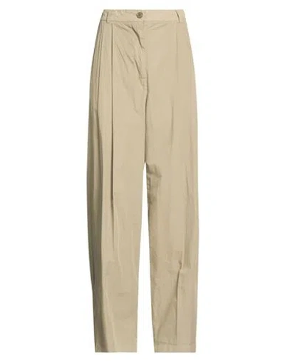 Jucca Woman Pants Sage Green Size 4 Cotton In Neutral