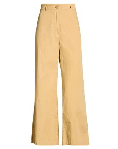 Jucca Woman Pants Sand Size 2 Cotton In Brown