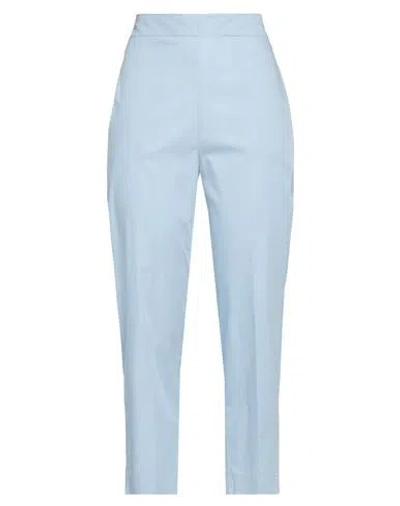 Jucca Woman Pants Sky Blue Size 10 Cotton