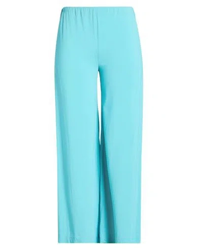 Jucca Woman Pants Sky Blue Size 6 Viscose, Elastane