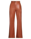 Jucca Woman Pants Tan Size 8 Polyester, Polyurethane In Brown