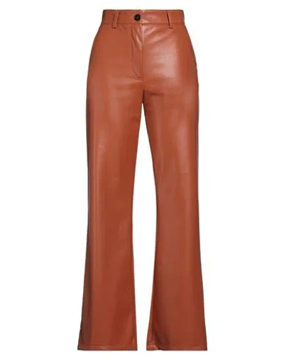 Jucca Woman Pants Tan Size 8 Polyester, Polyurethane In Brown
