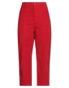 Jucca Woman Pants Tomato Red Size 8 Cotton, Elastane