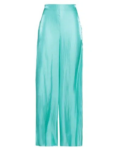 Jucca Woman Pants Turquoise Size 6 Polyester In Blue