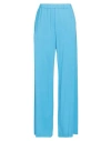 Jucca Fluo Light Blue Stretch Viscose Pants In Blue