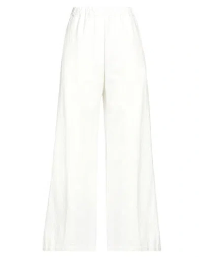 Jucca Woman Pants White Size 4 Viscose, Elastane