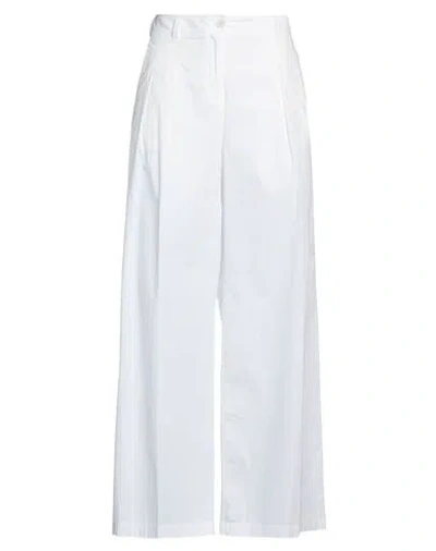 Jucca Woman Pants White Size 10 Cotton