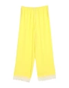 Jucca Woman Pants Yellow Size 8 Acetate, Silk, Polyamide In Yellow