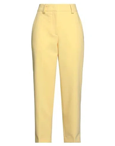 Jucca Woman Pants Yellow Size 8 Polyester, Viscose, Elastane