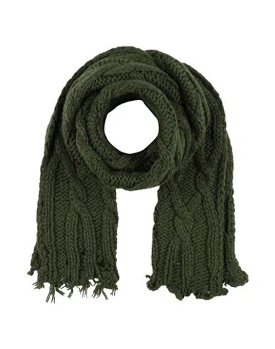 Jucca Woman Scarf Military Green Size - Mohair Wool, Wool, Polyester