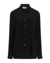 Jucca Woman Shirt Black Size 10 Acetate, Silk
