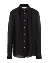 Jucca Woman Shirt Black Size 10 Acetate, Silk In Black