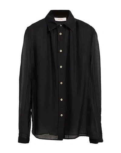 JUCCA JUCCA WOMAN SHIRT BLACK SIZE 10 COTTON, SILK