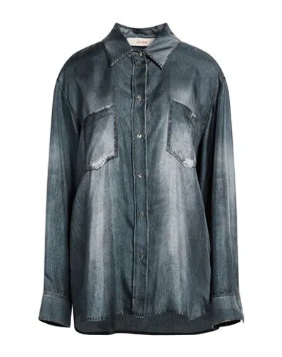 Jucca Woman Shirt Charcoal Size 12 Silk In Gray