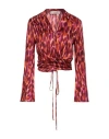 Jucca Woman Shirt Fuchsia Size 6 Viscose In Pink
