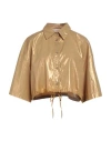 JUCCA JUCCA WOMAN SHIRT GOLD SIZE 6 COTTON