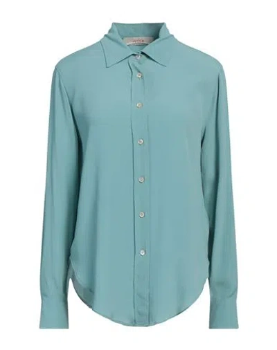 Jucca Woman Shirt Turquoise Size 10 Acetate, Silk In Blue