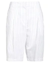 Jucca Woman Shorts & Bermuda Shorts White Size 4 Cotton, Polyamide In White