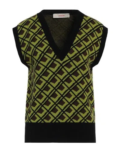 Jucca Woman Sweater Acid Green Size L Virgin Wool