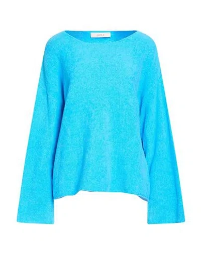 Jucca Woman Sweater Azure Size L Cotton, Polyamide In Blue
