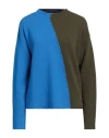 Jucca Woman Sweater Azure Size L Virgin Wool In Blue