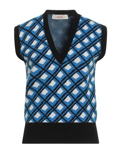 Jucca Woman Sweater Azure Size S Virgin Wool In Blue
