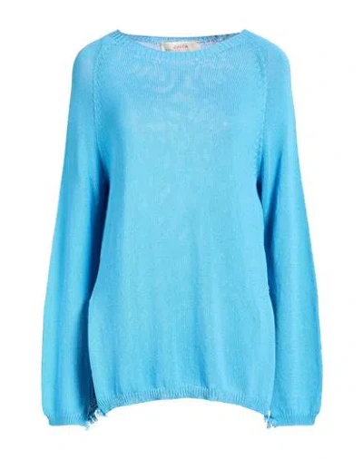 Jucca Woman Sweater Azure Size Xl Cotton In Blue