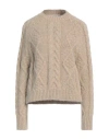 Jucca Woman Sweater Beige Size M Alpaca Wool, Polyester, Polyamide, Wool In Beige