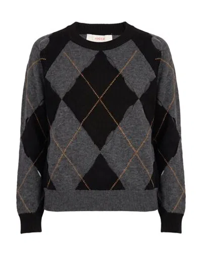 Jucca Woman Sweater Black Size S Virgin Wool In Gray