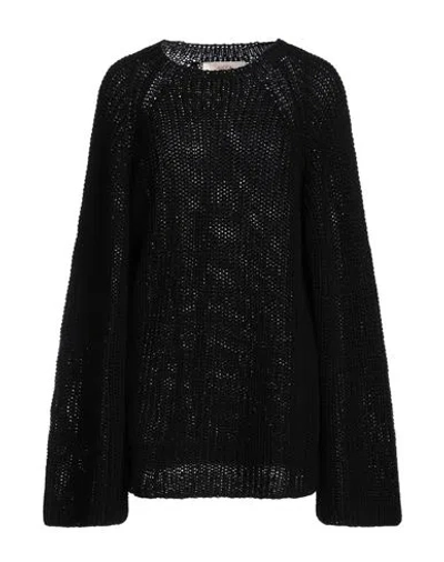 Jucca Woman Sweater Black Size Xl Cotton In Black