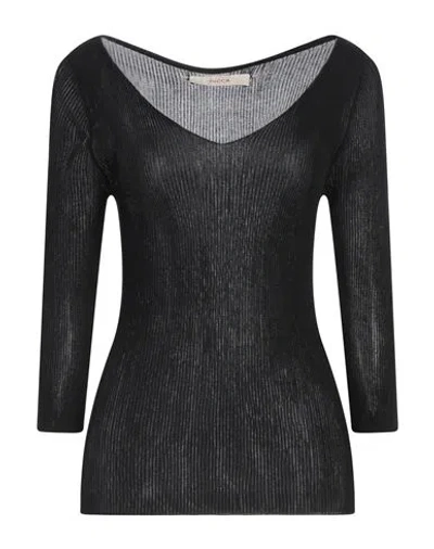Jucca Woman Sweater Black Size Xl Viscose, Polyester In Black