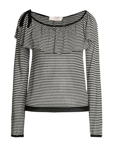 Jucca Woman Sweater Black Size Xs Viscose, Polyamide, Polyester In Multi