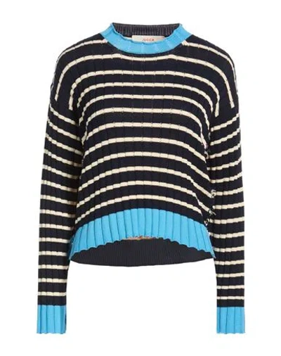 Jucca Woman Sweater Blue Size S Cotton In Black